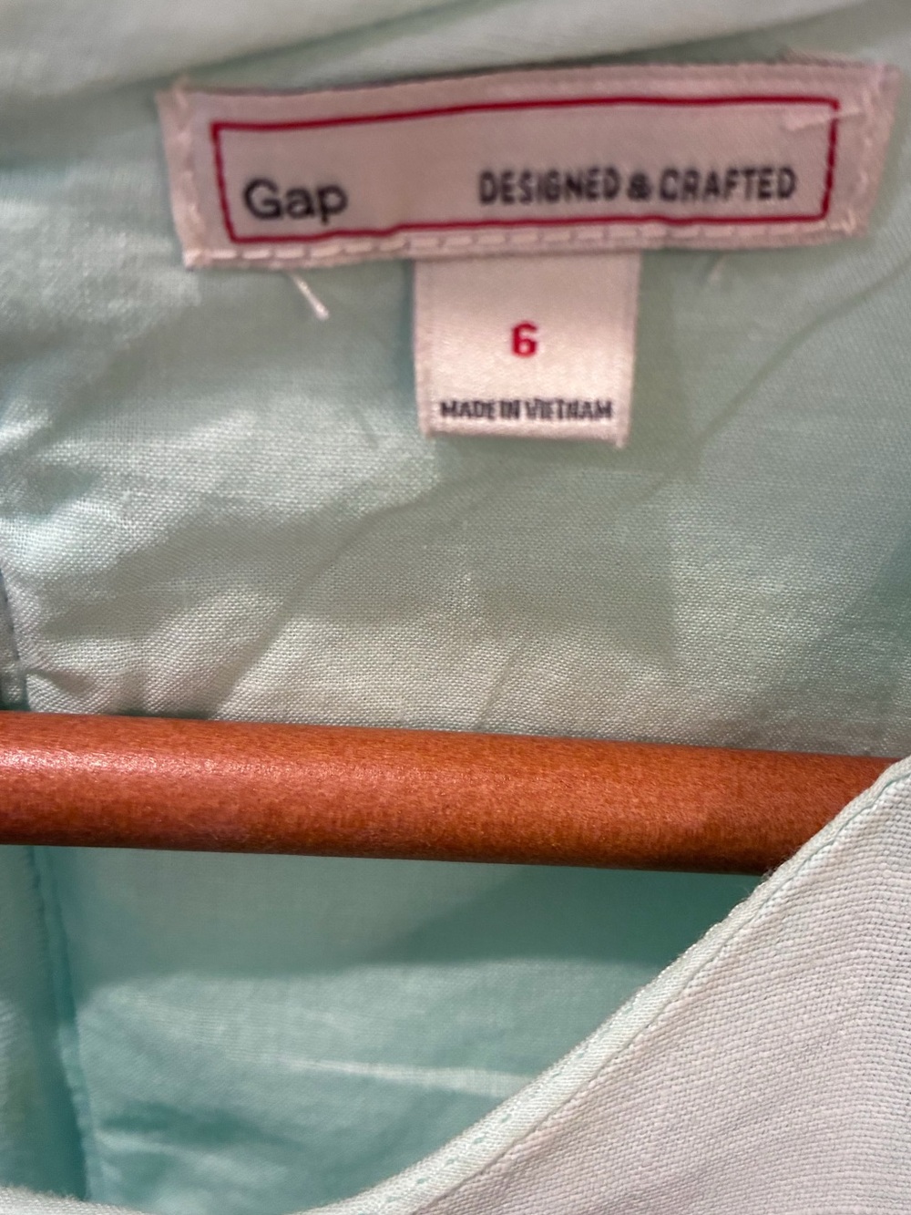 Gap sleeveless linen Fit and Flare dress in mint green Size 6 - Picture 5 of 6